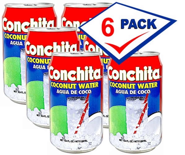 Conchita natural coconut water with pulp 11.8 oz. Six pack
